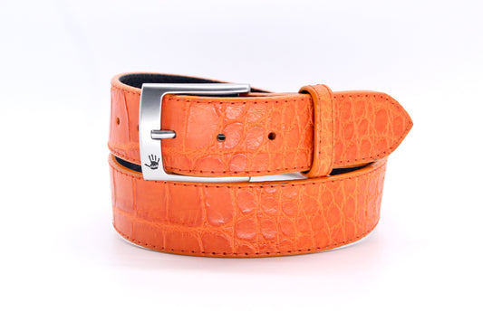 36" Orange Matte Alligator Belt