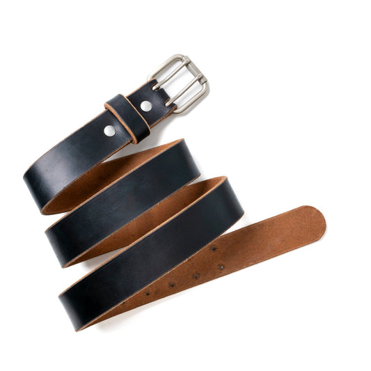 Leather 2 Prong Belt - Black