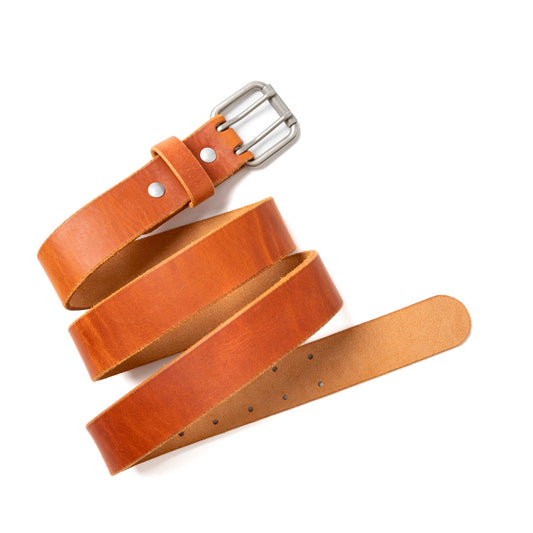 Leather 2 Prong Belt - English Tan