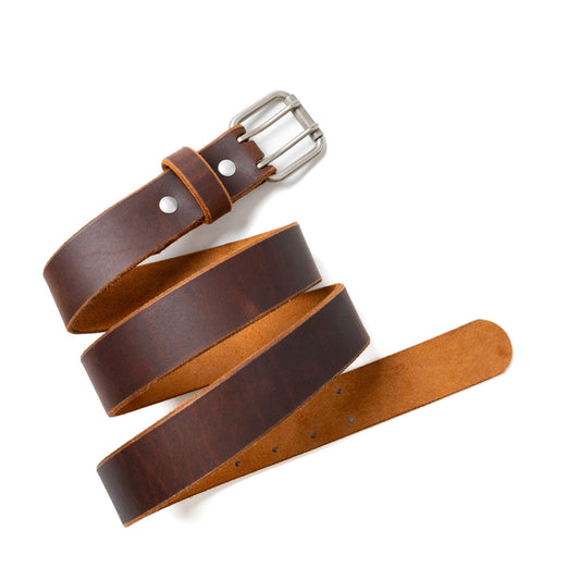 Leather 2 Prong Belt - Heritage Brown
