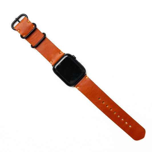 Leather Apple Watch Band - English Tan