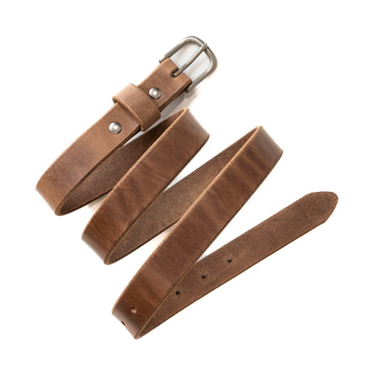 Leather Dress Belt - Natural