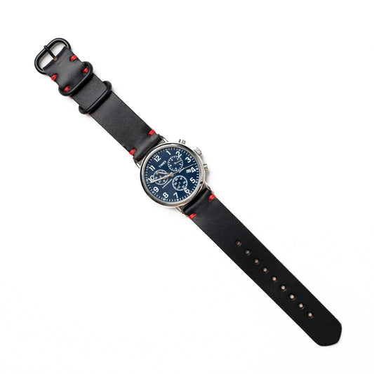 Leather Watch Band - Black
