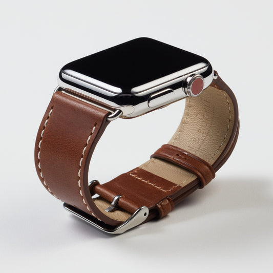 Luxe Leather Apple Watch Band - Chestnut Brown