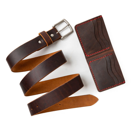 Matching Belt & Wallet Bundle - Heritage Brown