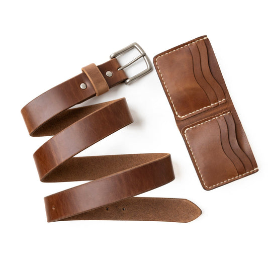 Matching Belt & Wallet Bundle - Natural