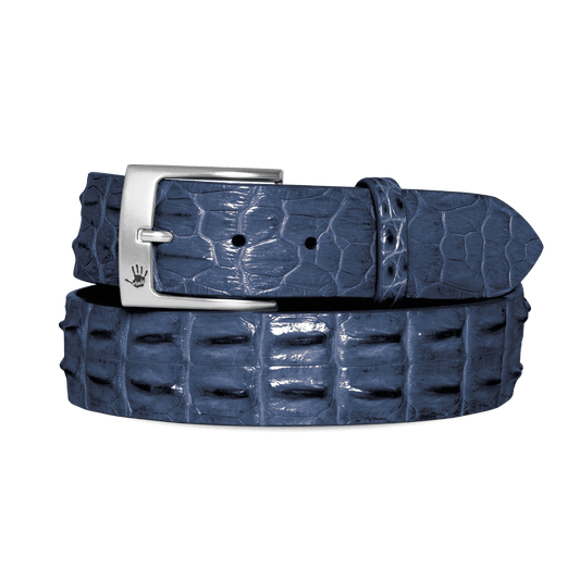 Salt Water Crocodile Belt - Navy