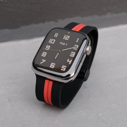 Sport Flex Apple Watch Band - RS Edition Black Red