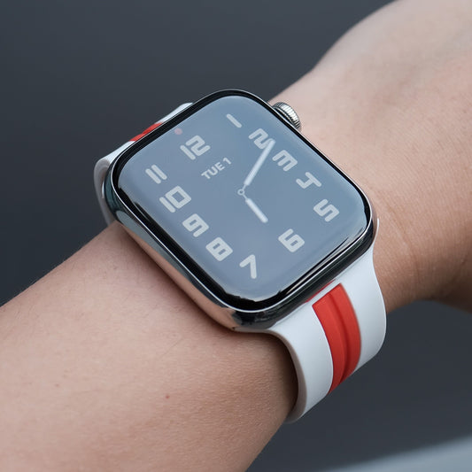 Sport Flex Apple Watch Band - RS Edition White Tangerine
