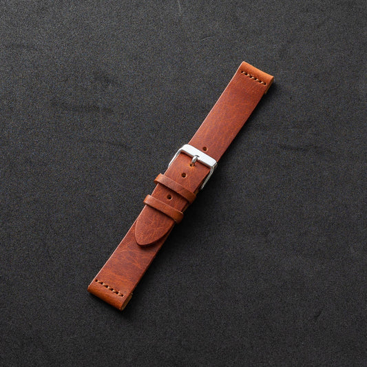 Two-Piece Leather Watch Strap