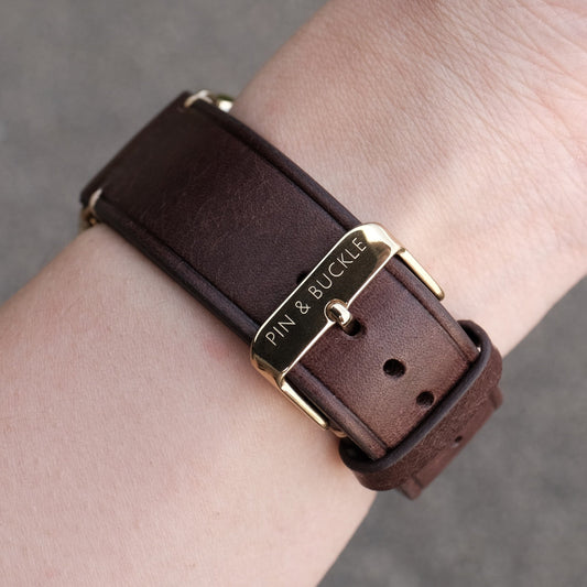 Vintage Leather Apple Watch Band - Espresso