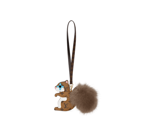 Squirrel LV Furry Friend Bag Charm