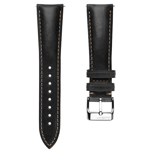 Original Vintage Highley Genuine Leather Watch Strap - Black